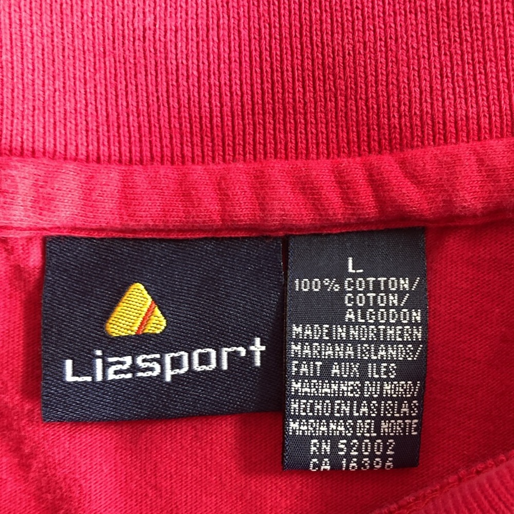 90’s Vintage Womens Large Liz Sport Red Polo EUC - Picture 3 of 7